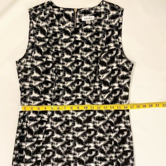 Calvin Klein Elegant Black and White Patterned Dress size 12 - Picture 13 of 13